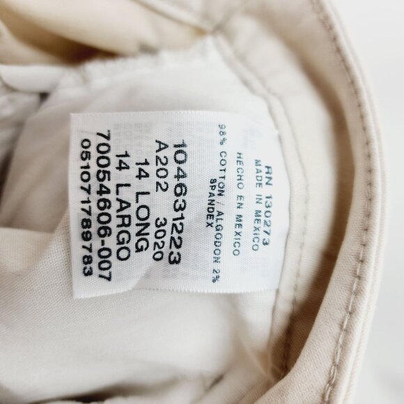 Lee chino pants Womens Relaxed Fit Straight Leg Mid Rise Size 14 Long beige - Picture 3 of 12